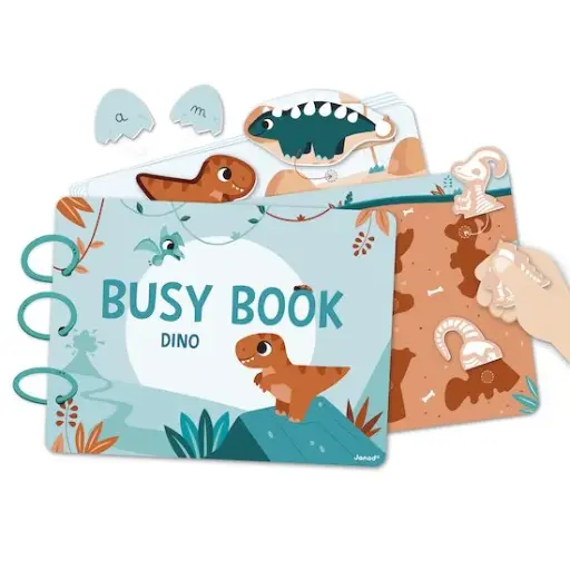 [J05821] Busy Book Dino - En/FR