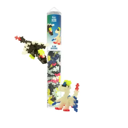 [PP4377] Plus-Plus - Tube Dragon lumineux (100p)