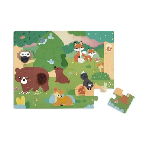 [J02492] Puzzle tactile forêt
