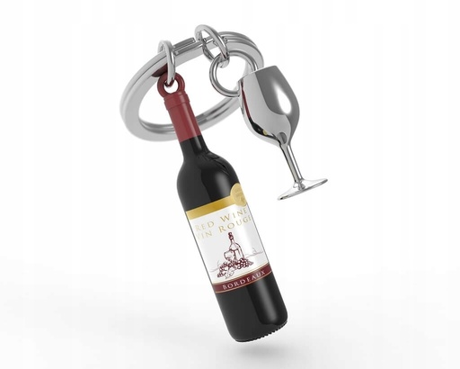 [MTM301-01] Porte-clé Métalmorphose - Bouteille de vin