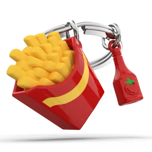 [MTM336-01] Porte-clé Métalmorphose - Frites ketchup