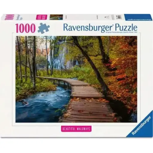 Puzzle 1000 pcs - Sentier forestier automnal