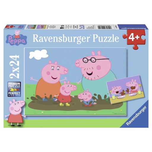 Puzzle 2x24 pcs - Peppa Pig Vie de famille