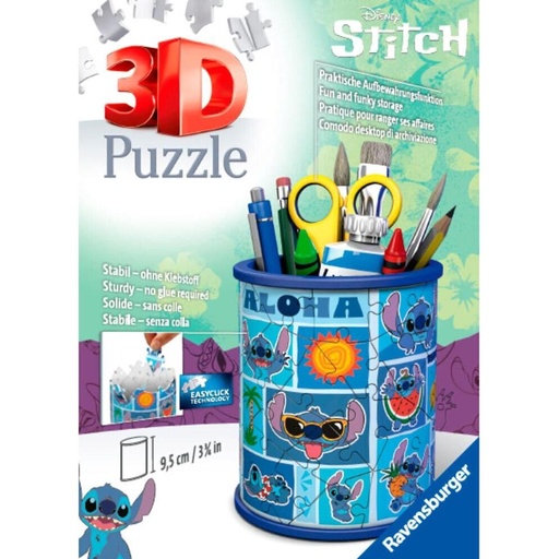 Puzzle 3D - Pot à crayons Stitch