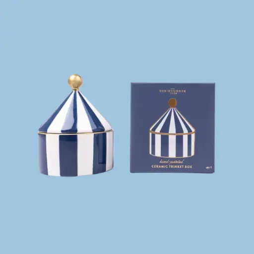 [tbwc-1002eu] Paddywax - Boite à bijoux Marine en céramique