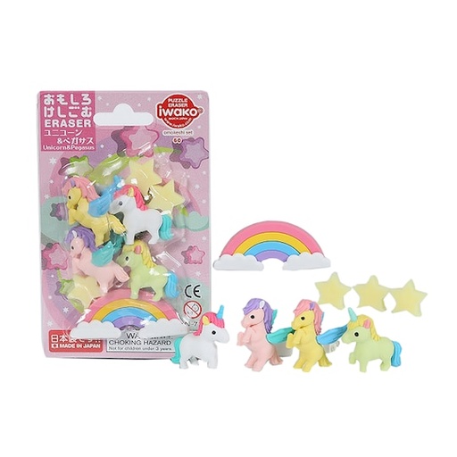 Set gommes - licorne et pégase