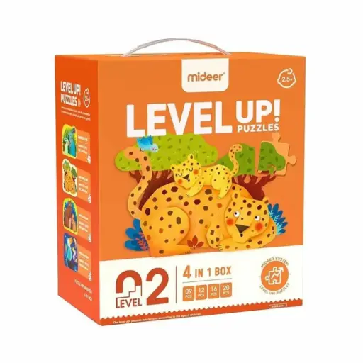 Mideer - Level up puzzle - Les animaux et leurs petits