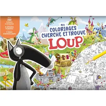 Mes coloriages cherche et trouve - Loup