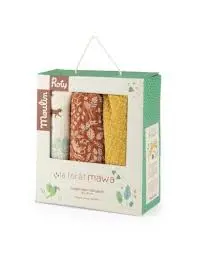 [688273] Set de 3 langes imprimées - La forêt Mawa