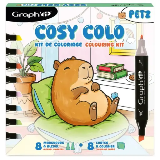 [GI00260] GRAPH'IT Kit de coloriage Cosy Time - Petz
