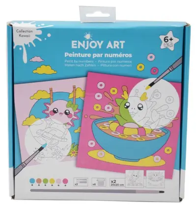 [5143490] ENJOY ART Peinture par numéros Kawaii Dragon Axolotl 