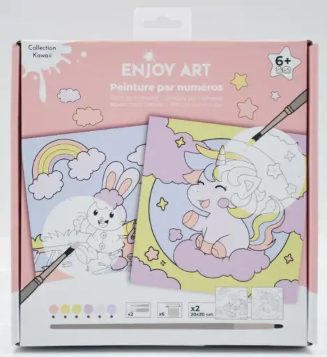 [5143489] ENJOY ART Peinture par numéros Kawaii Lapin Licorne