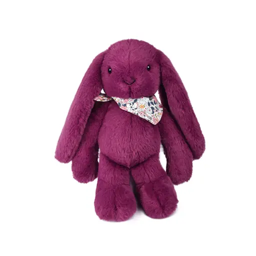 [C4705] Lapin Fleurette prune 35cm