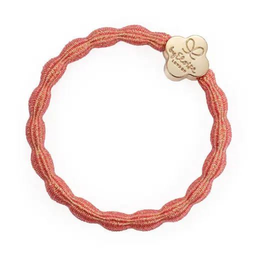 byEloise - Metallic Gold Quatrefoil Coral Pink