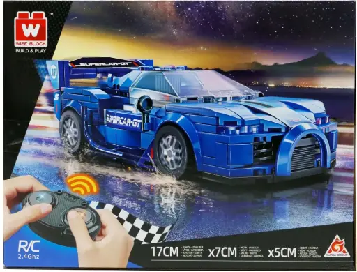 Wise Block - RC SUper car GT - Voiture télécommandée à construire bleue