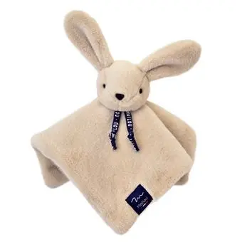 [MA0246] Mailou doudou plat Lapin Dorlotin ivoire 