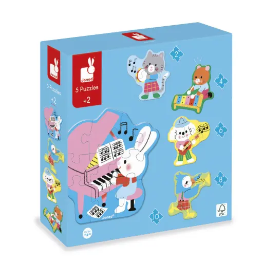 [J02488] 5 Puzzles évolutifs Musique