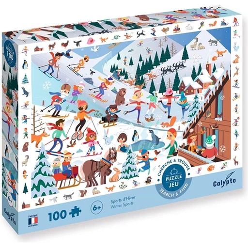 Puzzle 100pc Les Sports d'hiver