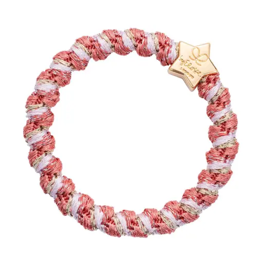 [w-2-145] byEloise - Woven Gold Star Pink Sands