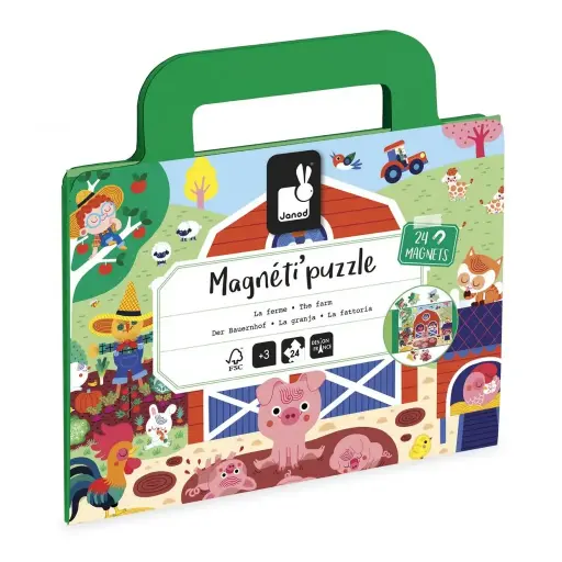 [J05413] Magneti'puzzles - Ferme 24pcs