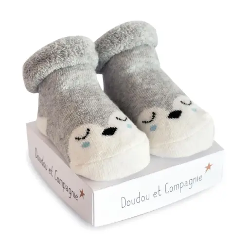 CHAUSSETTES NAISSANCE assortiment petites bouilles (à la pièce, 4 modèles différents)