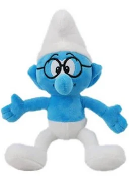peluche schtroumpf à lunettes