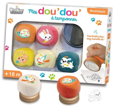 [CL216] Doudou à tamponner - Animaux