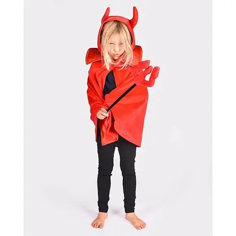 [F77622] cape de diable rouge 3-8ans