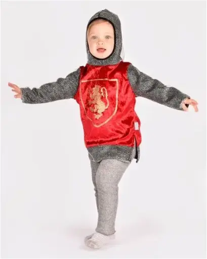 [F4588L] tunique chevalier rouge 6-8ans