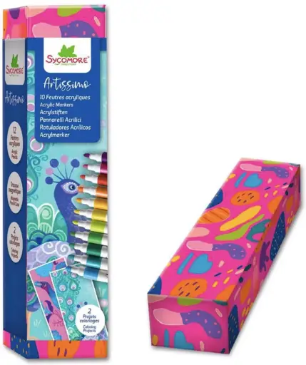 [crea102] 10 feutres acryliques +2cartes