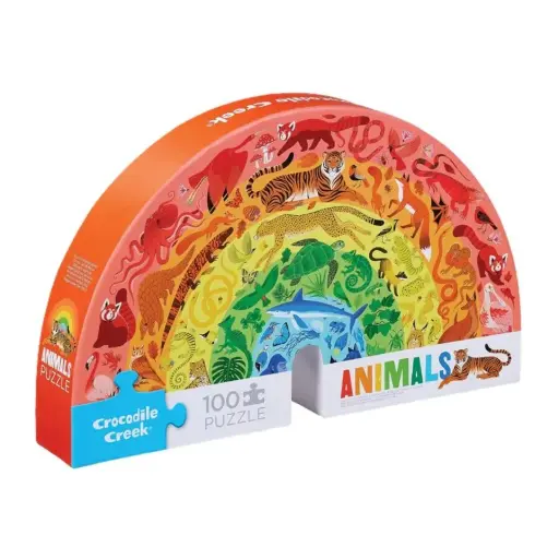 puzzle arc-en-ciel animaux 100pcs