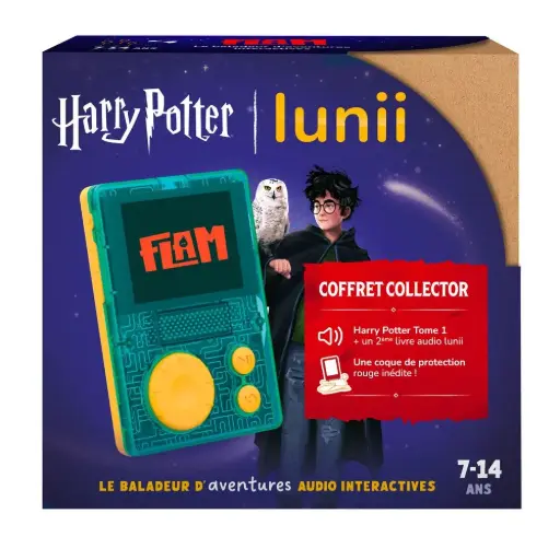 Coffret Collector - Conteuse Flam avec coque rouge exclusive + Harry Potter à l’école des sorciers + un 2ème livre audio Lunii