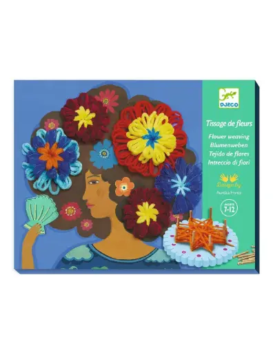 [dj09354] Tissage de fleurs Un hémisphère dans une chevelure