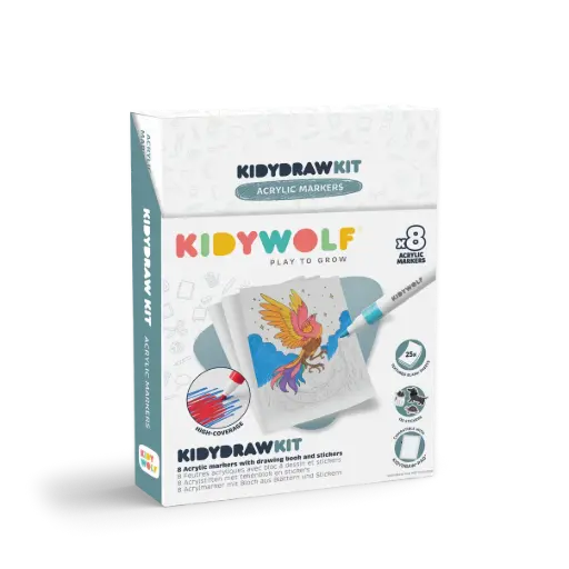 [kidydraw-kit-mar] Kidydraw kit Acrylic markers